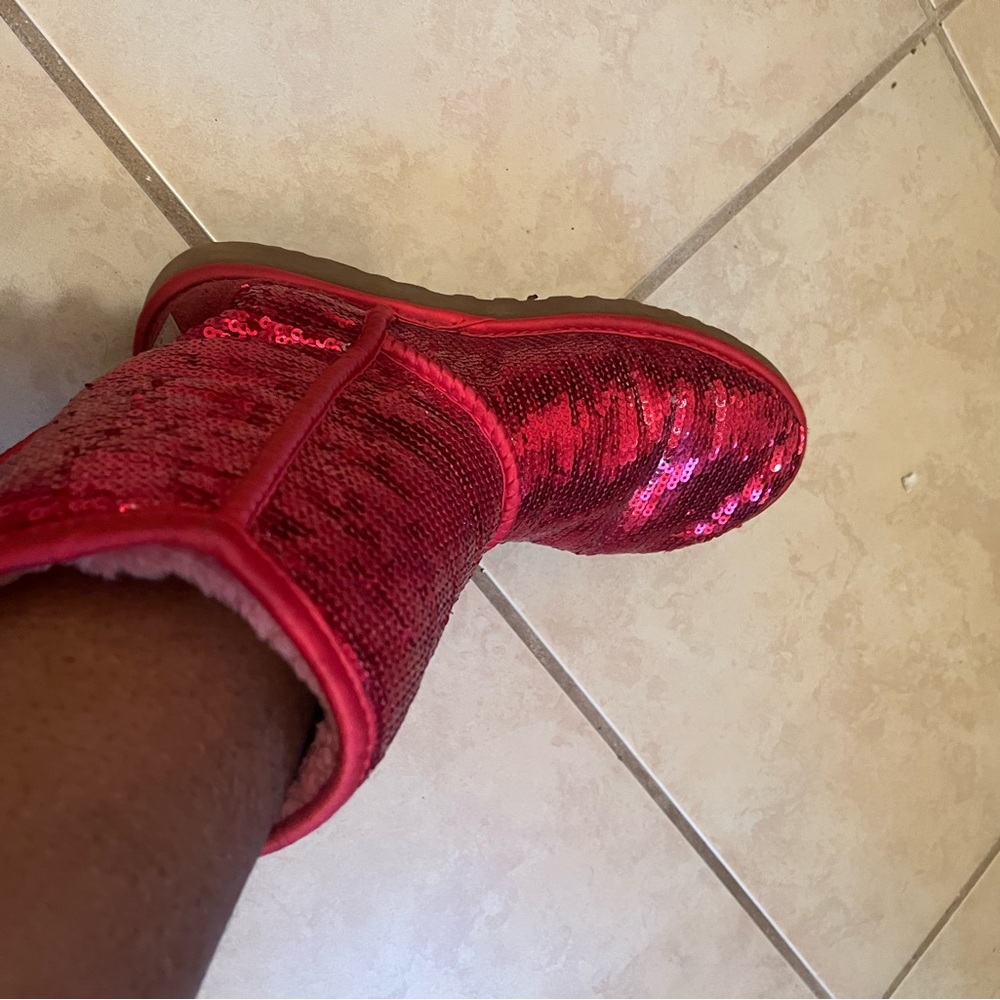 Ugg Red Sequin Boots - image 1
